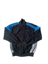 Vintage Adidas Challenger track top Mens Medium Black Velour 80s Casuals Terrace