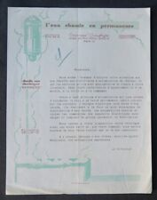 Invoice L'EAU CHAUDE PERMANENTLY water heater EXPRESS PARIS illustrated 115