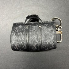 LOUIS VUITTON Porte Kure Mini Keepall Monogram Eclipse MP2712 Key Ring Auth Used
