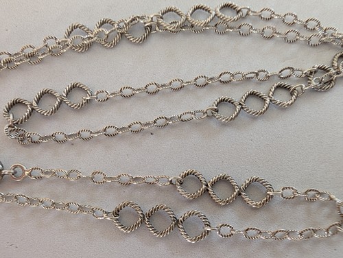 Ancien collier argent massif - collier,