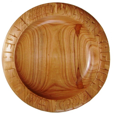 Assiette bois cerise 35 - assiette,
