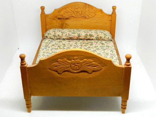 Ancien lit bois miniature - lit,