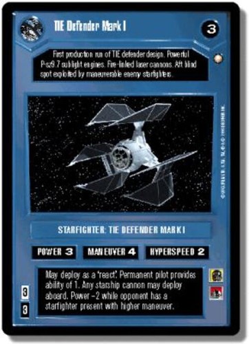 Tie defender mark star - defender, wars