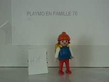 PLAYMOBIL vintage city life town fille écolière cartable du set 3522 de 1984 #8