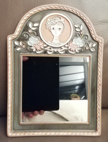 Ancienne miroir céramique - miroir, en