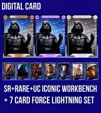 ICONIC DARTH VADER SR/RARE/UC/FORCE LIGHTNING 10 Card Set Topps Star Wars Trader