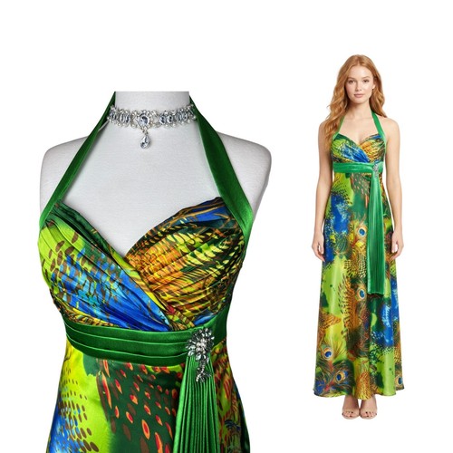 Robe maxi vintage imprimée