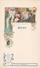 VIEUX PAPIER MENU PUBLICITAIRE