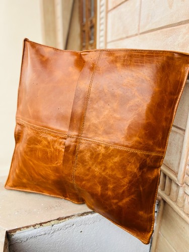 Pouf marocain cuir de - pouf,