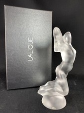 GORGEOUS NUDE WOMAN SUBJECT MASCOT LALIQUE "SPEED" PERFECT CONDITION WITH BOX