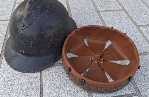 Ww2 coiffe cuir intérieur - coiffe,