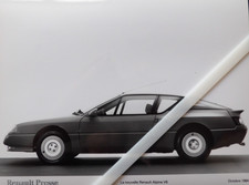 Photo Presse la nouvelle RENAULT Alpine V6 de 10 / 1984 ref 32