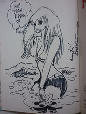 WALTHERY  /  NATACHA   10  / L ILE D OUTRE TOMBE  / EO     +  DEDICACE