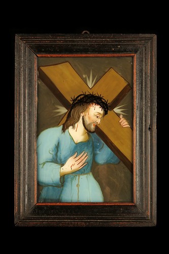 Ancien fixé peinture sous - ancien, fixé,