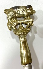 Antique Brass Bronze Pig Handle Spike