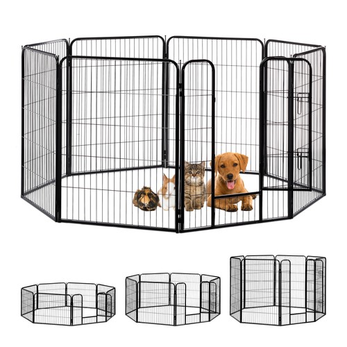 Enclos pour chiot acier - , noir