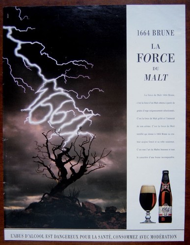 Publicité papier bière 1664 - bière,