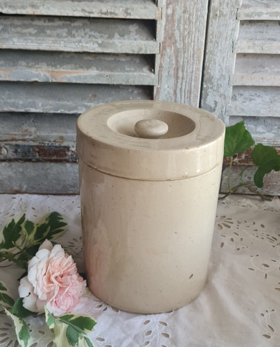 Ancien pot moutarde - pot, gres