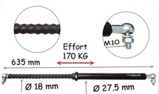 Vérin amortisseur stabilisateur pour attelage  remorque Ifor Williams P1189