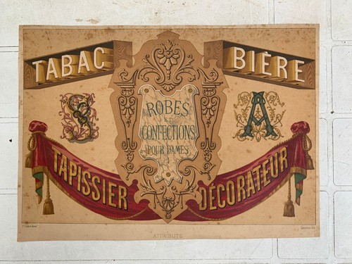 Ancienne plaque publicitaire - ancienne,
