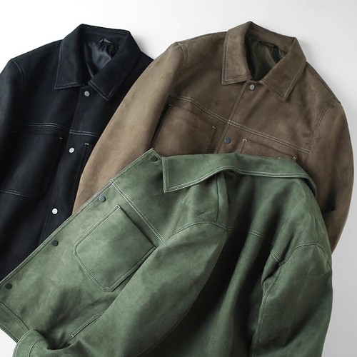 Hommes faux daim veste - faux,