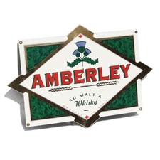 Vintage Amberley Beer Whiskey Malt Advertising Enamel Sign / Pelforth