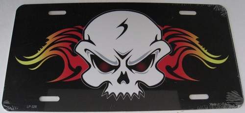 Plaque auto usa skull - auto,