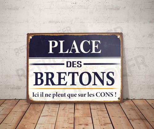 Plaque métal vintage - , place