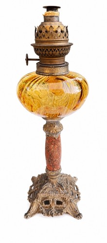 Lampe huile ancienne en - à,