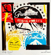 Andy Warhol-Jean Michel Basquiat Lithographie COA Signé Sur Dalle Numéroté