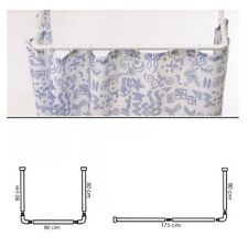 X Barre Rideau de Douche Barre A U Trois Côtés Angulaire Blanc 80x80x80cm Dfh