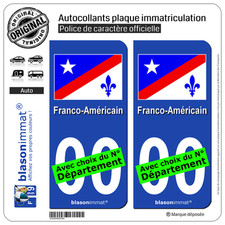 2 Autocollants plaque