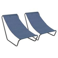 2x Noir Mat/Bleu Marine Chaise