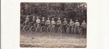 RARE POSTCARD - MEN WITH ANTIQUE BICYCLES-1900