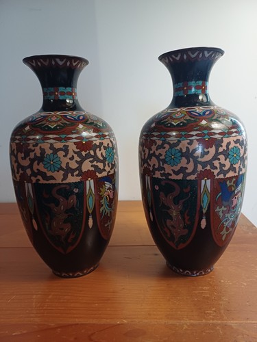 Superbe paire vases - de,