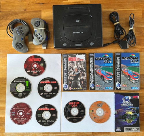 Console sega saturn 11 jeux - console,