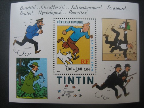 Bloc fête timbre - du, tintin