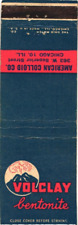 Chicago Illinois Volclay Bentonite American Colloid Co. Vintage Matchbook Cover