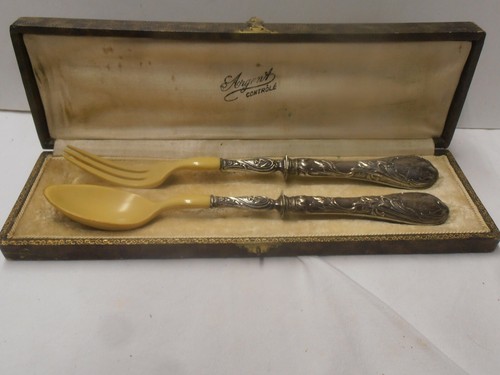 Antique silver 800 salad - antique,