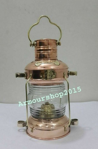 Lampe pétrole ancre laiton - lampe,