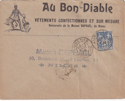 Enveloppe pub 1899 au bon - pub,