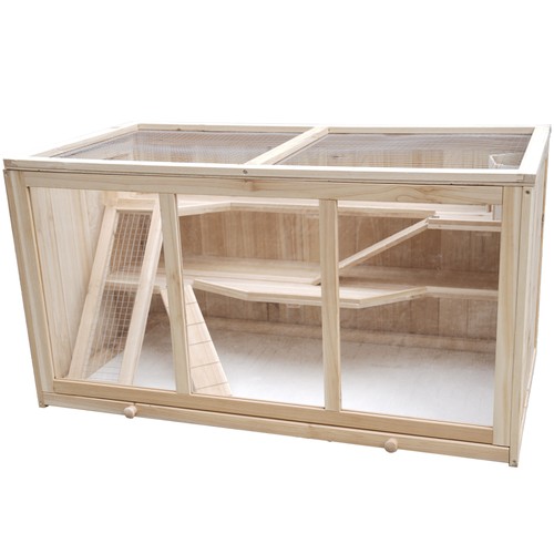 Large wooden hamster cage with - large,