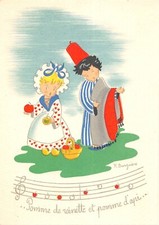 CPA ILLUSTRATEUR / F.BURGUIERE / CHANSONS POUR LES PETITS / POMME DE REINETTE