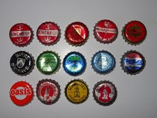 Lot of 14 Antique Beer Capsules - Water - Soda - Bistro Outing