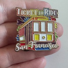 TICKET TO RIDE SAN FRANCISCO GEN CON PROMO ENAMEL PIN RAINBOW RARE NEW