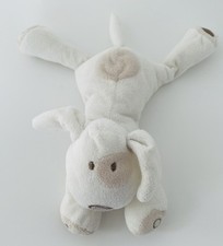 5661🌟OBAIBI OKAIDI Doudou Peluche Chien Dog Blanc Crème Beige Cocard 20cm