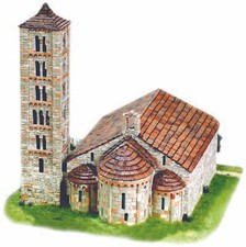 CUIT Ceramic Building Construction Kit, Church St Climent de Taüll (1:80)