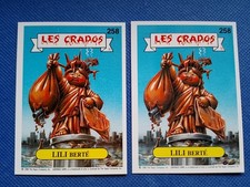 Les Crados série 2/ 2 Cartes 258 avec variations au dos/French Garbage Pail Kids