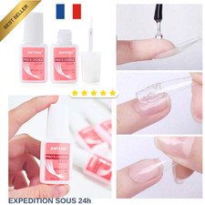 Colle avec Pinceau pour Faux Ongles Capsules Tips Manucure Nail Art Gel Réutilis