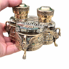 ENCRIER VERMEIL ARGENT MINERVE